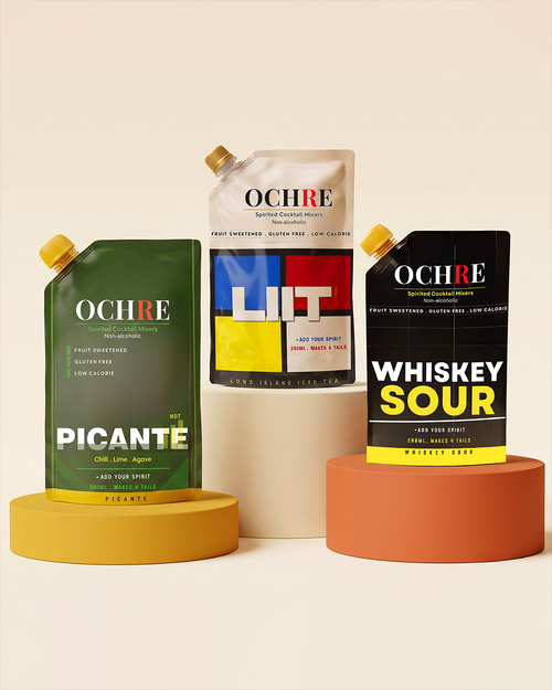 Ochre Club The Bold Trio, 3 zero proof cocktail mixers